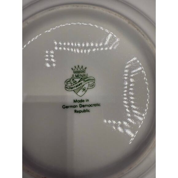 1970s JLMenau Henneberg Porzellan Floral Cup and Saucer Set , GDR - Picture 5 of 10